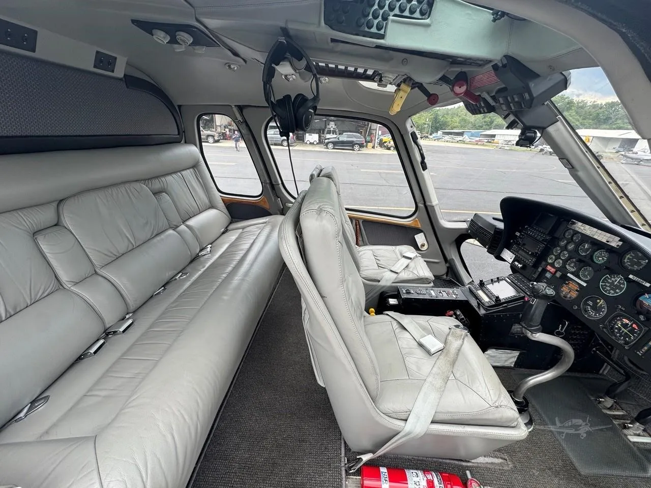Cabin interior of a 1982 AEROSPATIALE AS355F1.