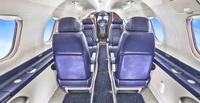 Cabin interior of a 2012 EMBRAER PHENOM 300.