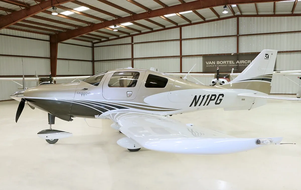 Exterior view of a 1956 Cessna 172, N7019A.