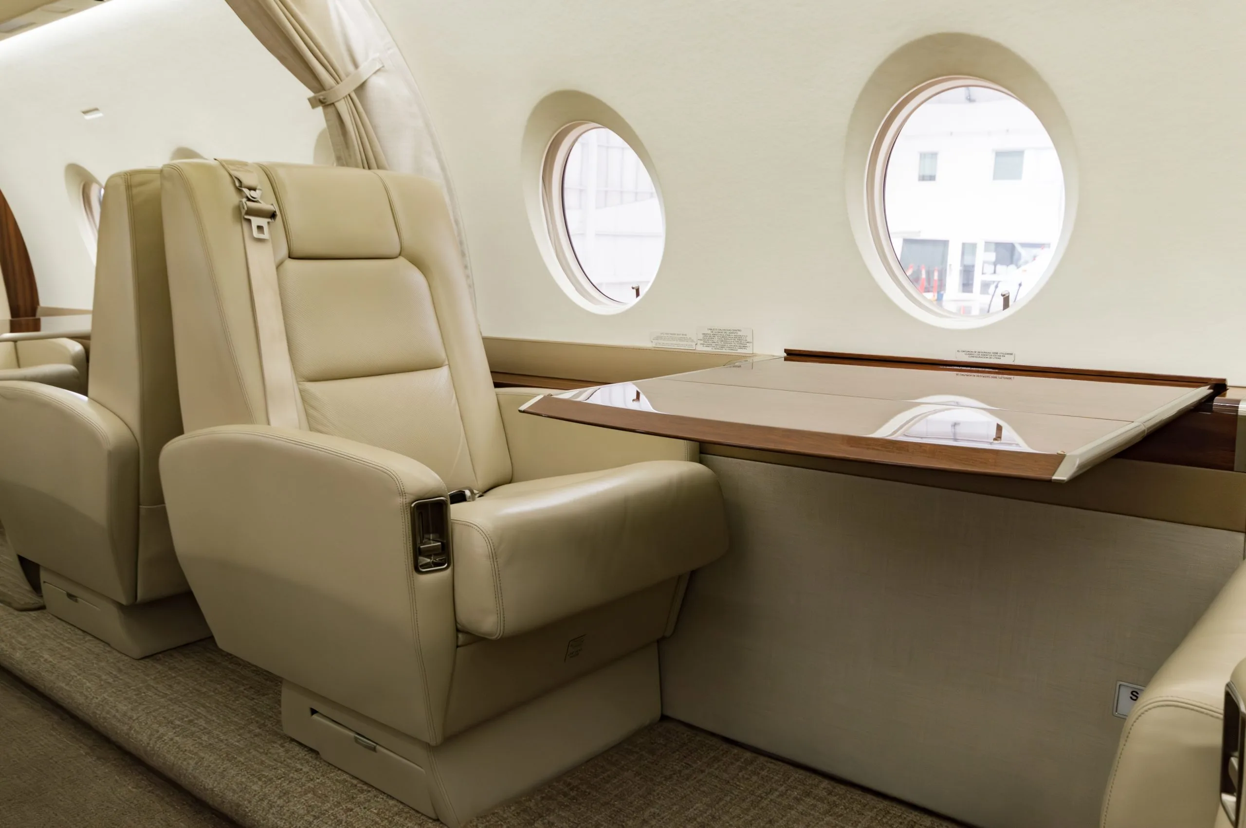 Cabin interior of a Gulfstream G280.