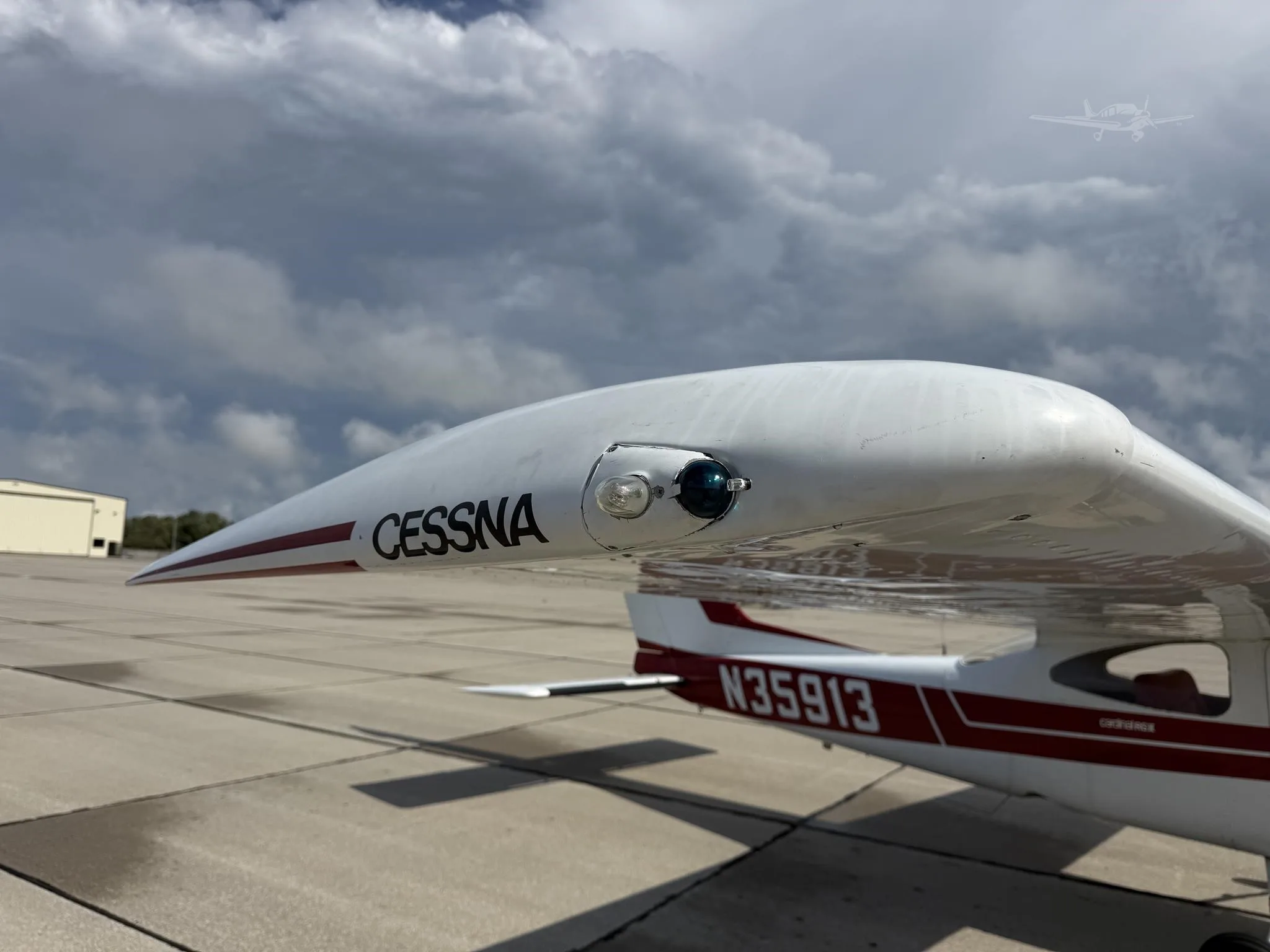 Exterior view of a 1976 CESSNA 177RG, N35913.