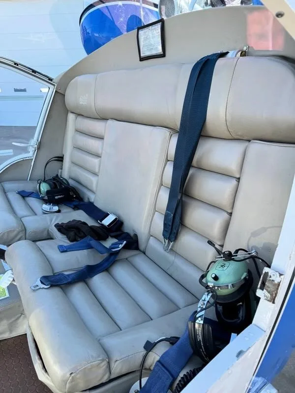 Cabin interior of a 1968 BELL 47G-3B-1.