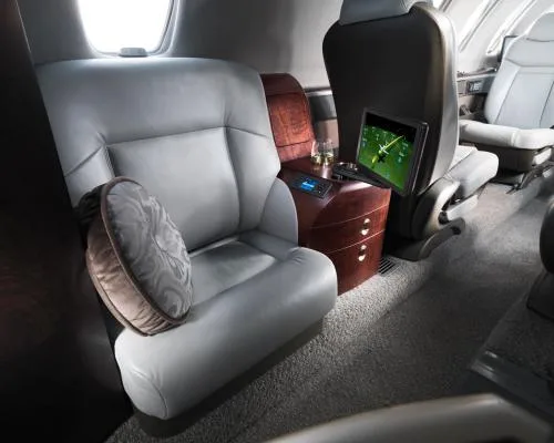 Cabin interior of a Cessna CJ4.