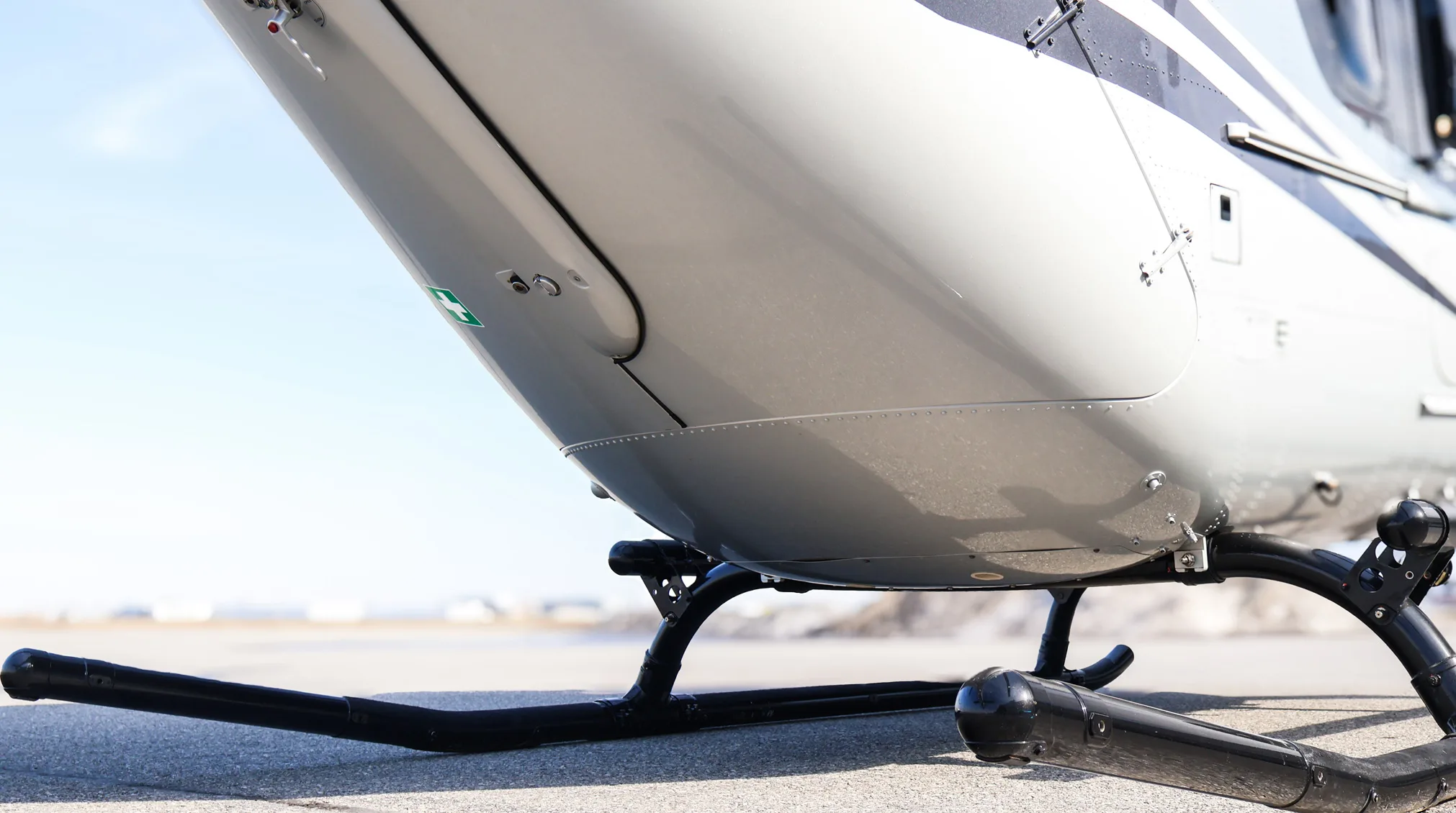 Engine detail of a 2023 Airbus H135 T3H.
