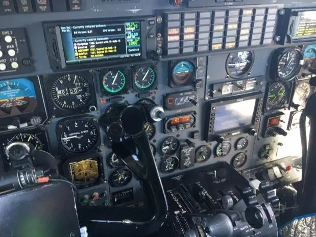 Cockpit and instrument panel of a 1993 FAIRCHILD METRO 23.
