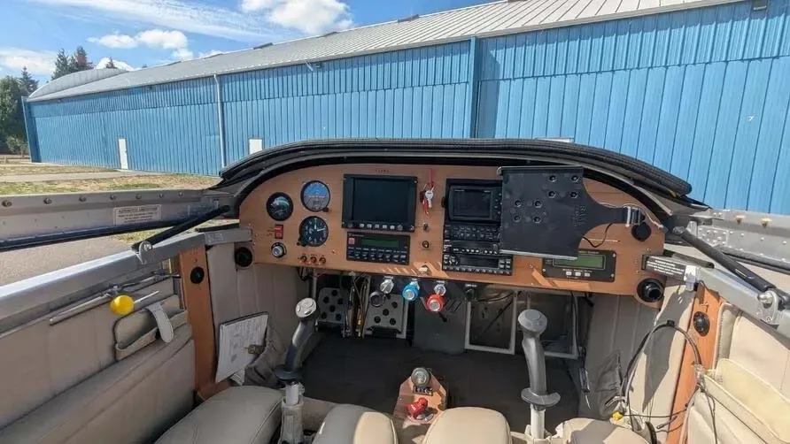 Cockpit and instrument panel of a 2010 Van.