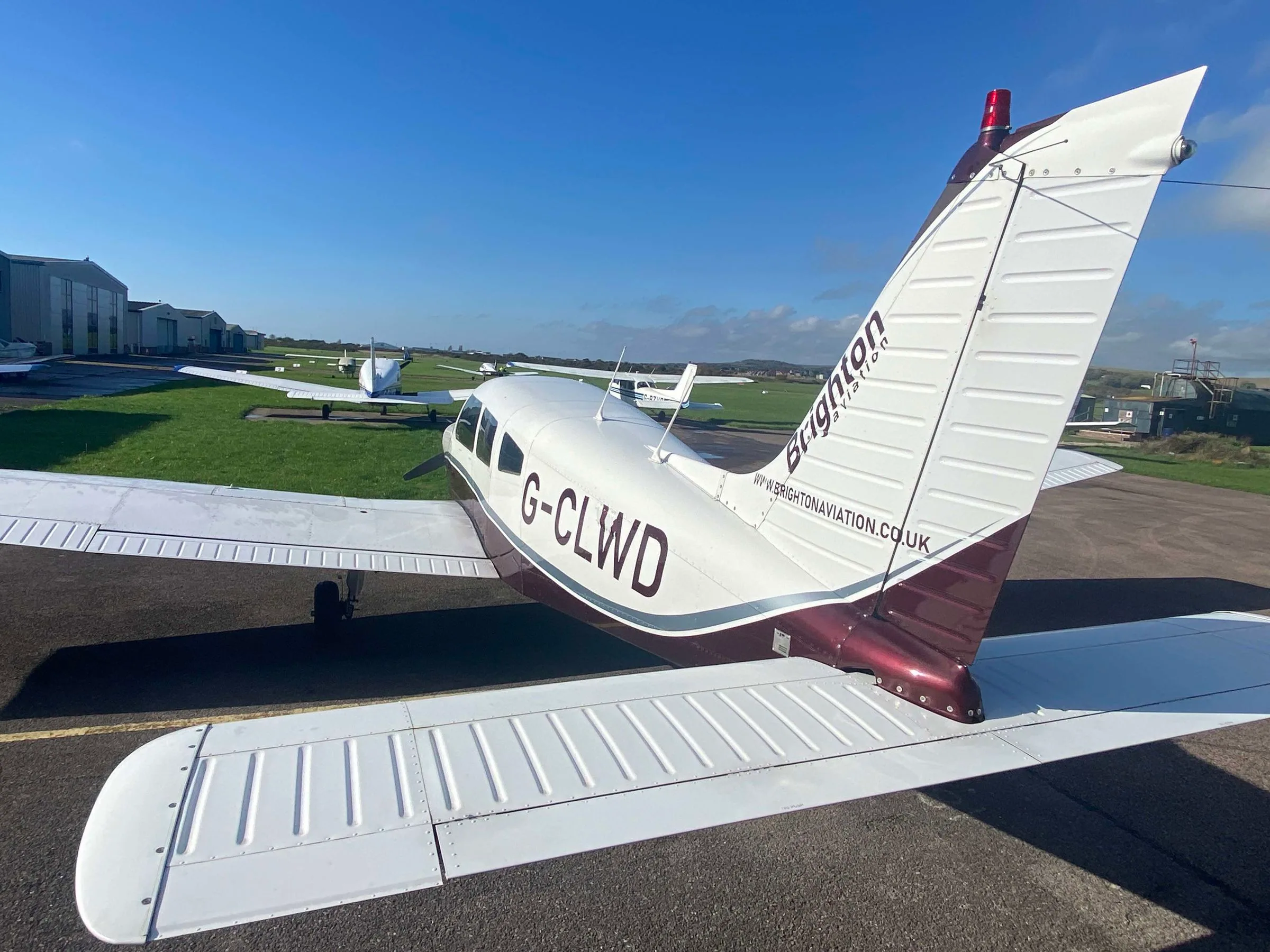 Exterior view of a 1983 Piper PA-28-161 Warrior II.