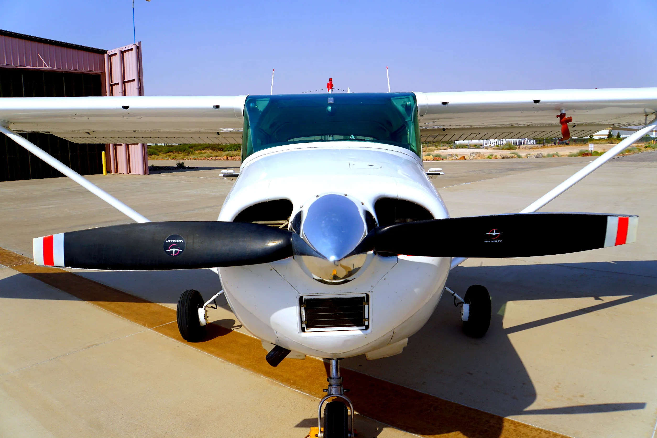 Cabin interior of a 1968 Cessna 182L SKYLANE.