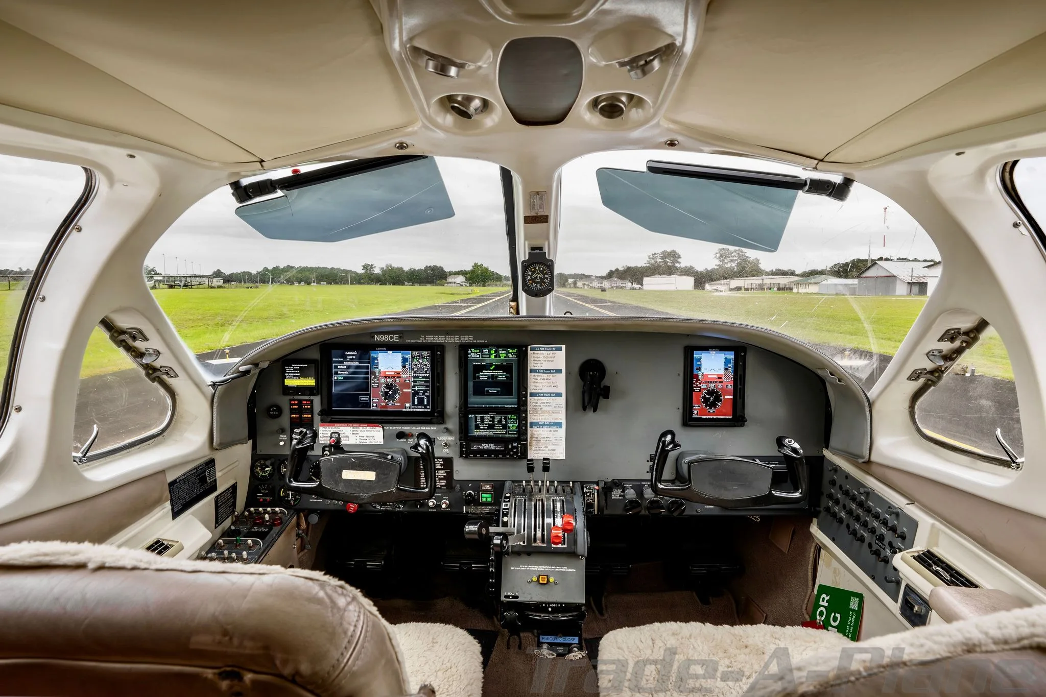 Cockpit and instrument panel of a 1978 CESSNA 414A.