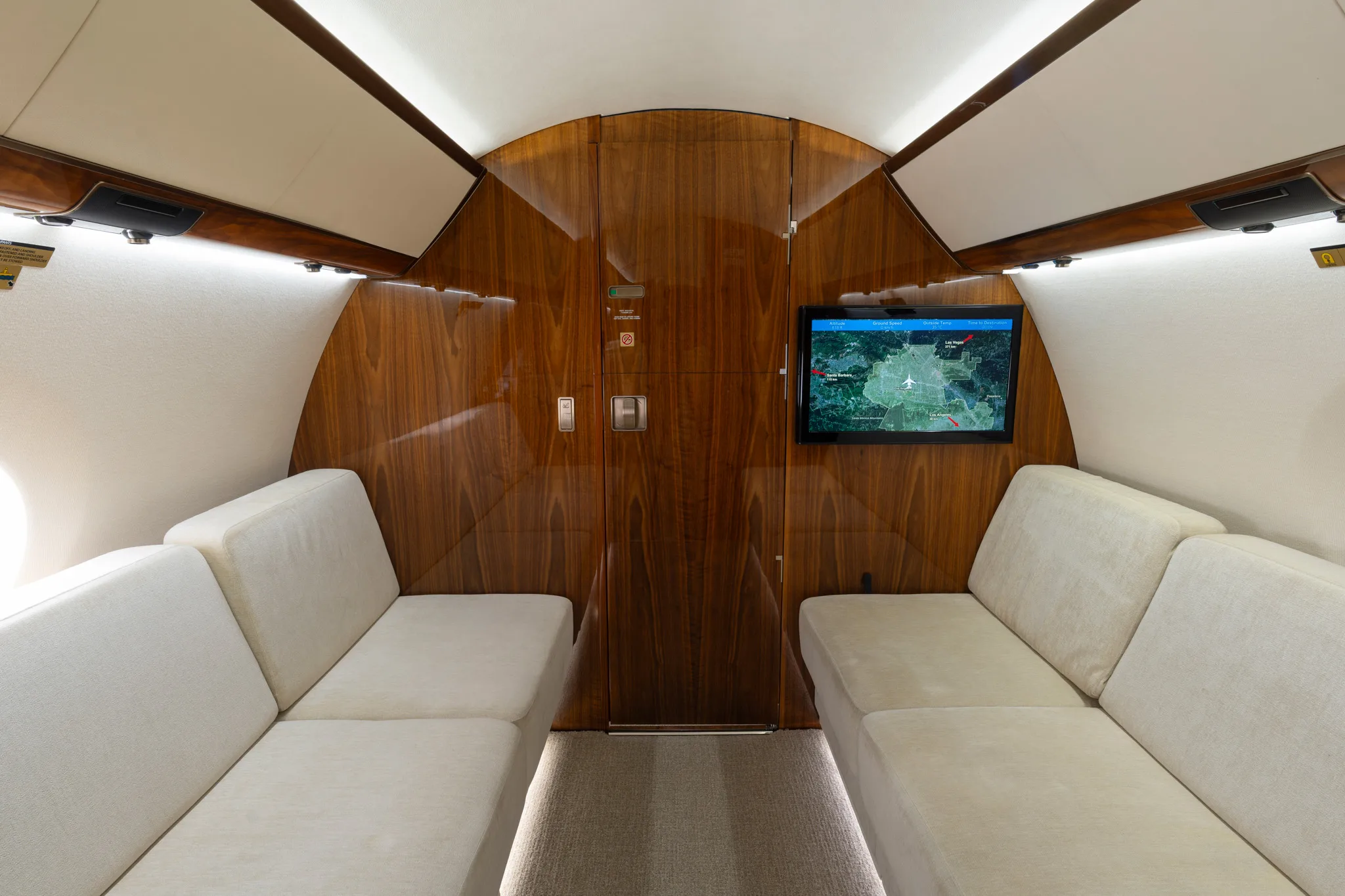 Cabin interior of a 2015 Gulfstream g650er.