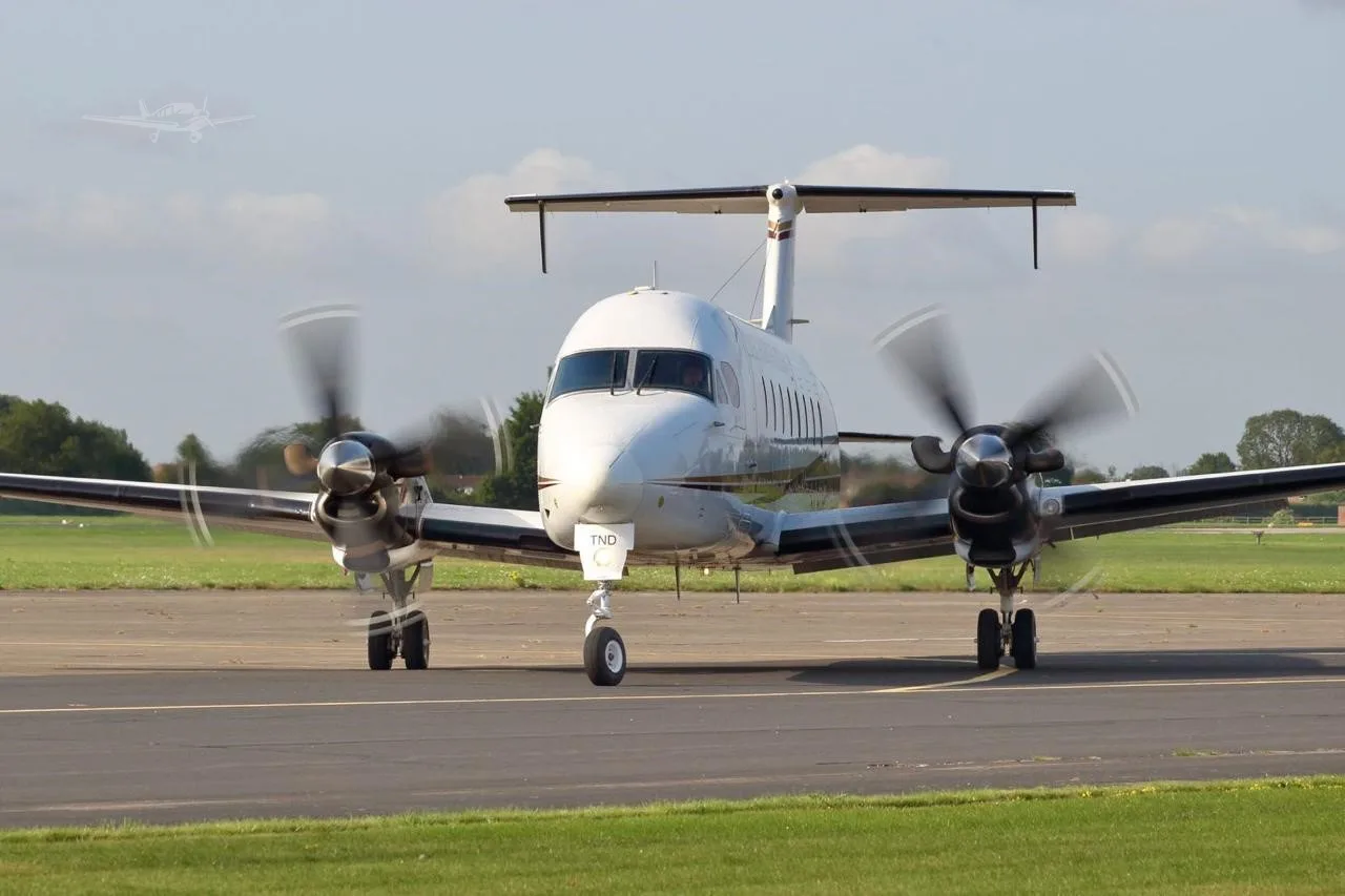 Exterior view of a 1994 BEECHCRAFT 1900D, N114EM.