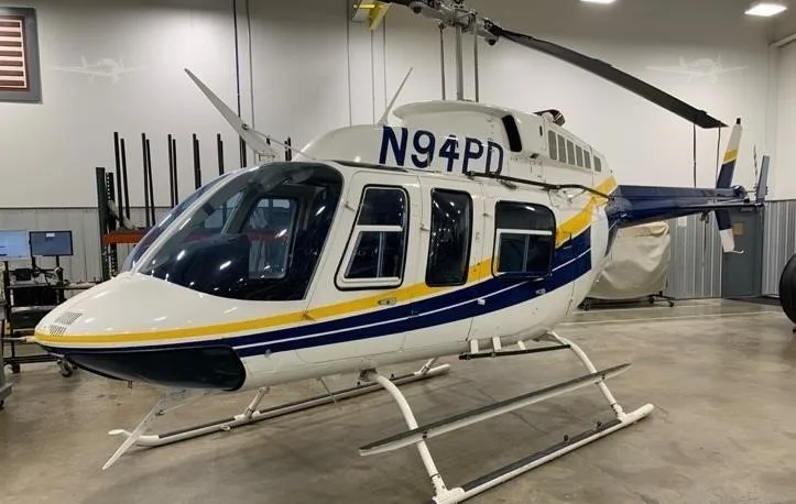 Exterior view of a 1998 BELL 206L-4, N941SH.