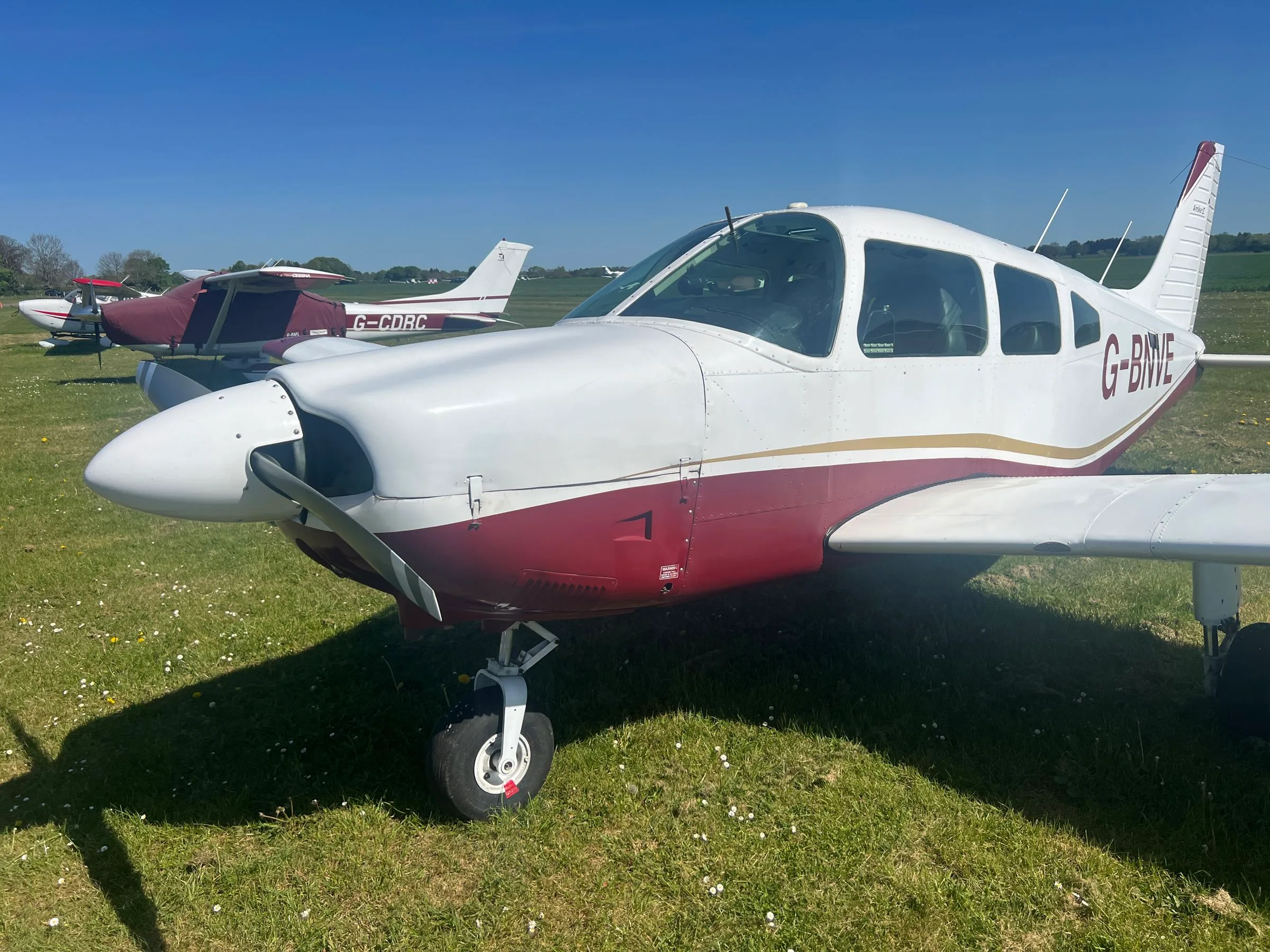 Exterior view of a 1984 Piper PA-28-181 Archer II.