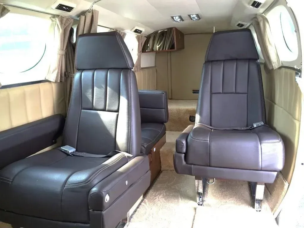 Cabin interior of a 1977 Cessna 421C.