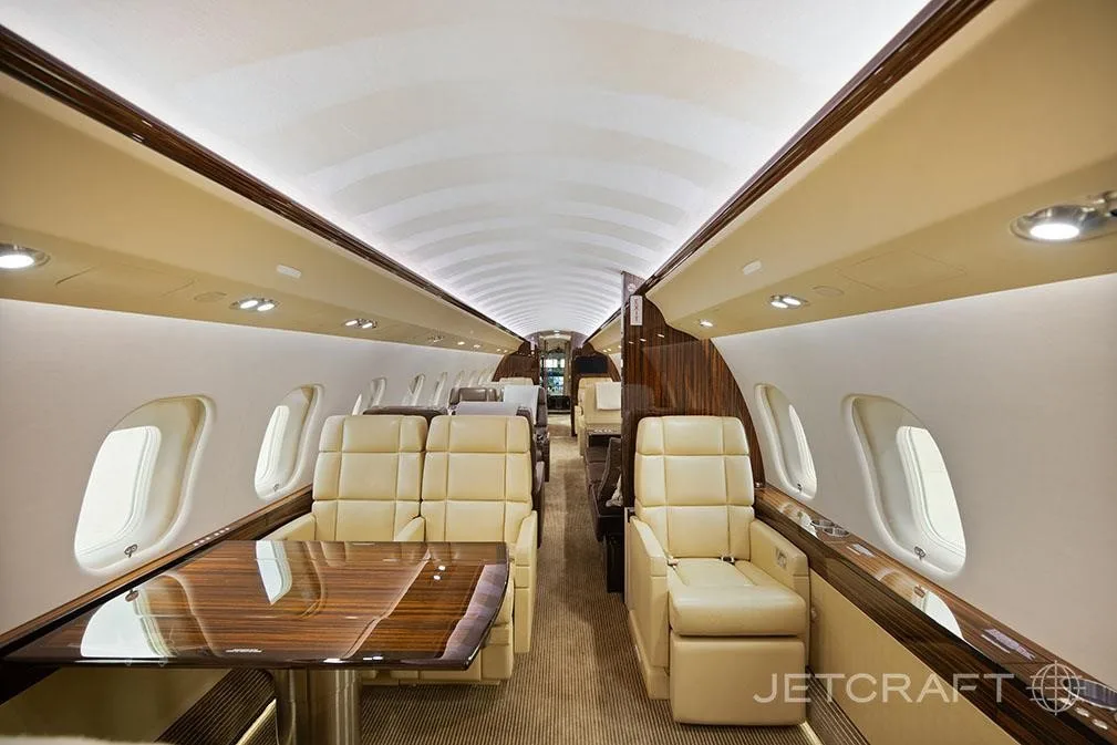 Cabin interior of a 2013 BOMBARDIER GLOBAL 6000.