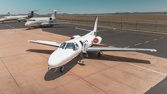 Exterior view of a 1979 Cessna Citation ISP.