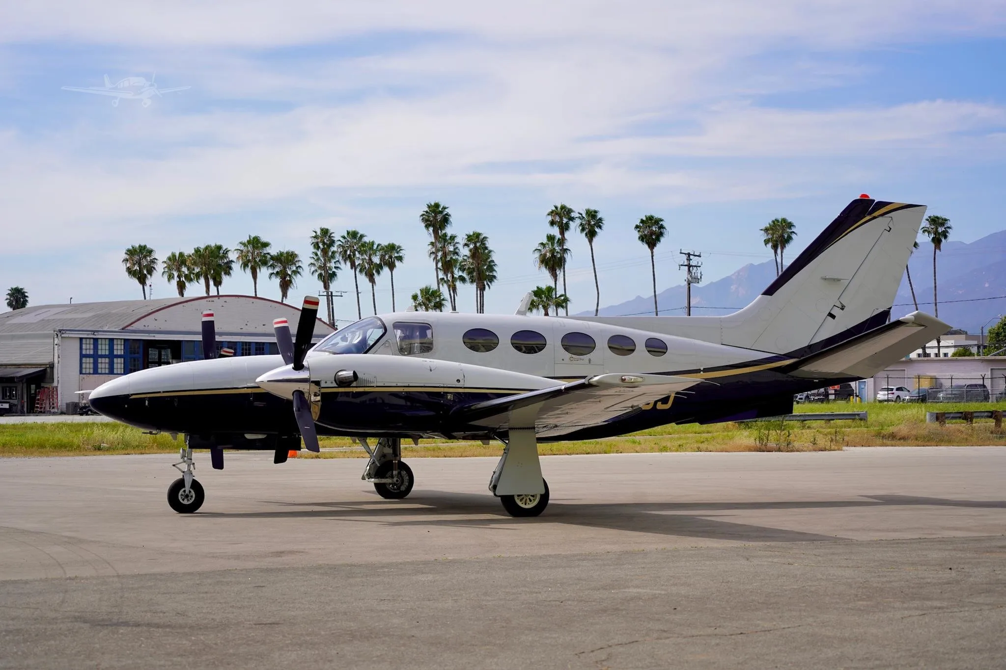 Exterior view of a 1984 CESSNA CONQUEST I, N76SJ.