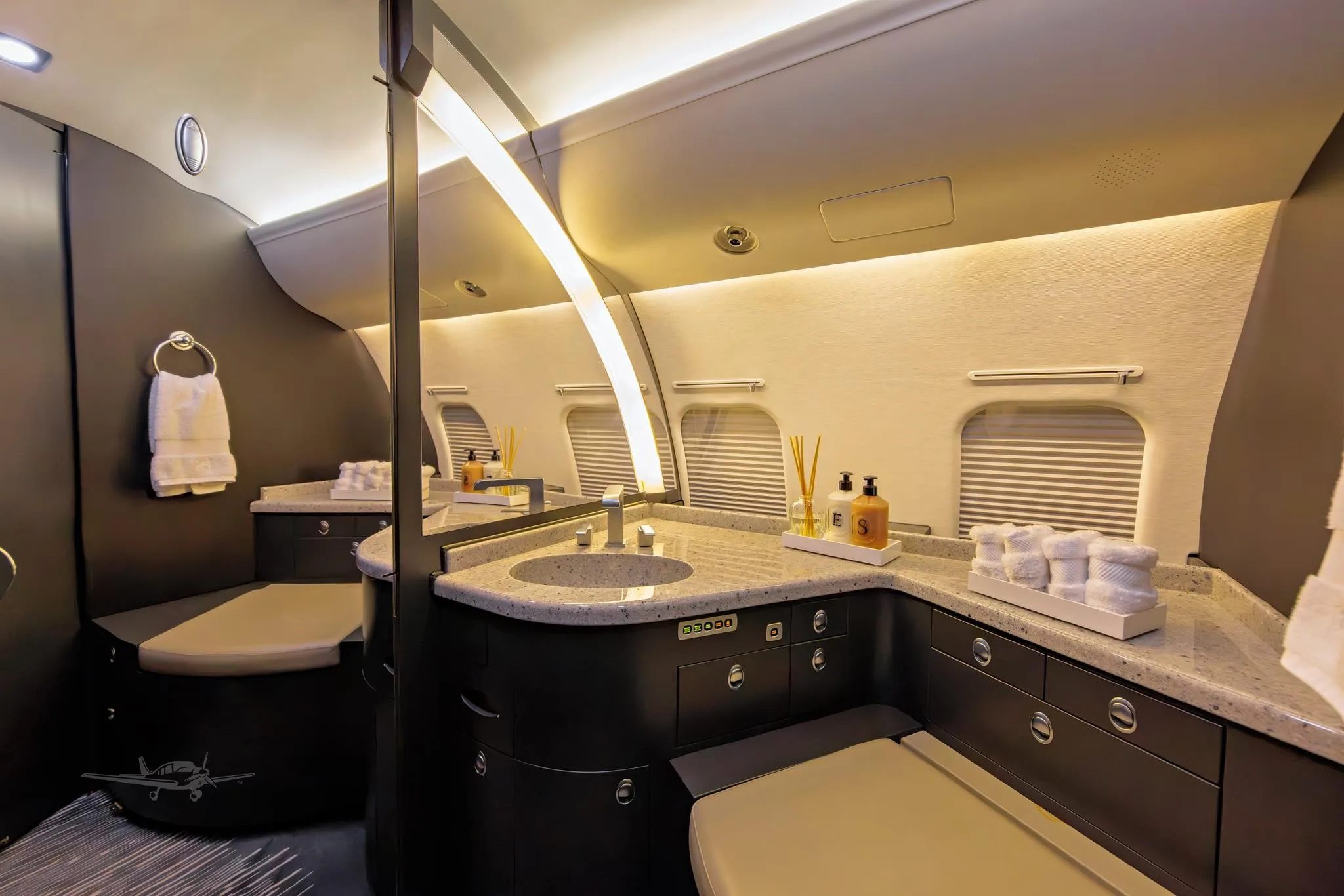 Cabin interior of a 2001 BOMBARDIER GLOBAL EXPRESS.