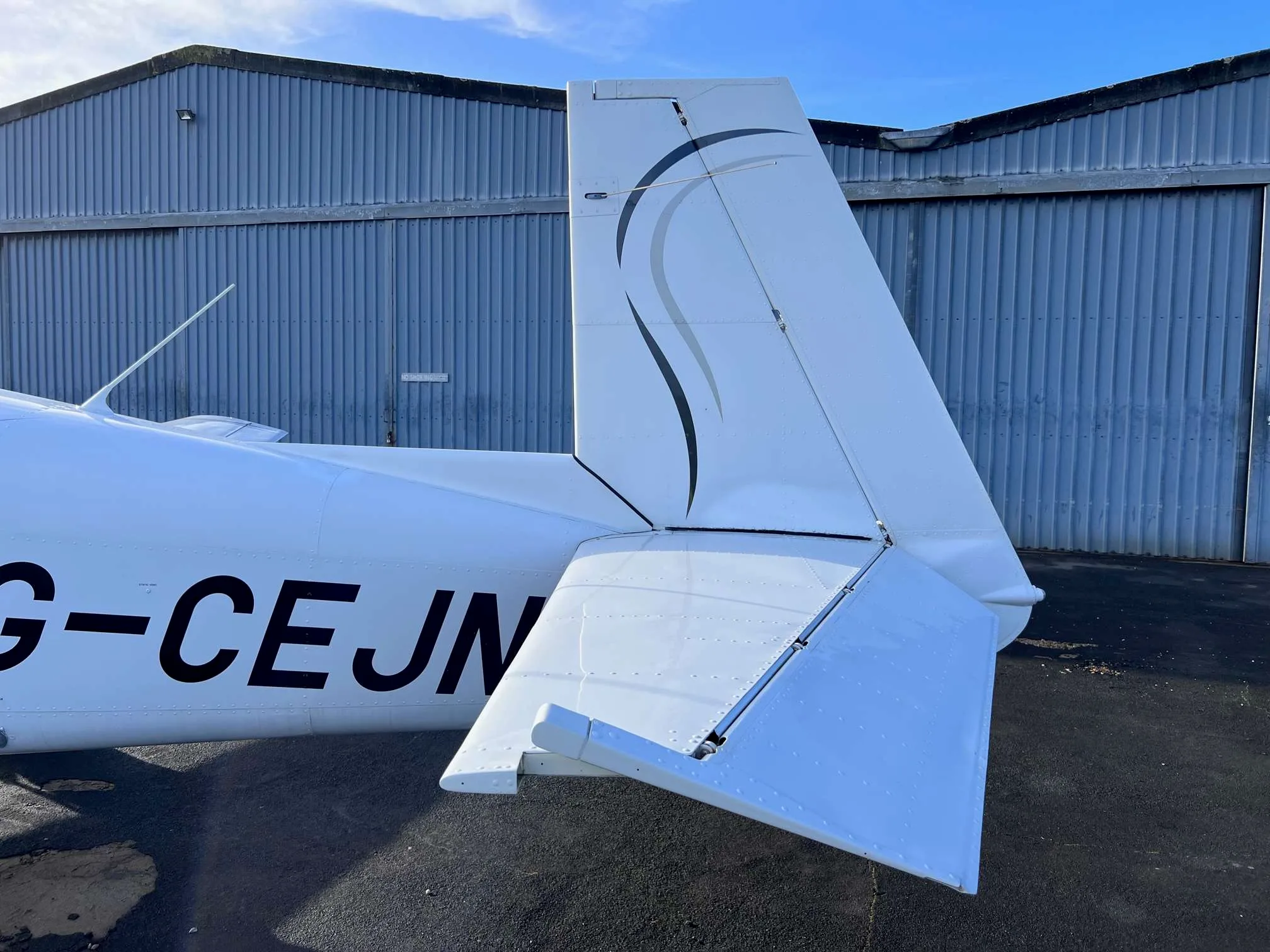 Exterior view of a 1967 Mooney M20F.