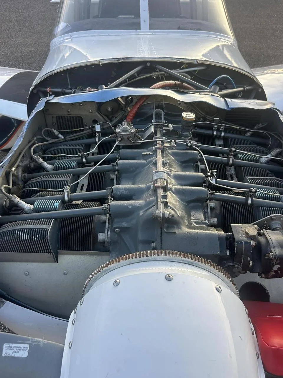 Engine detail of a 1967 PIPER CHEROKEE 6/300.