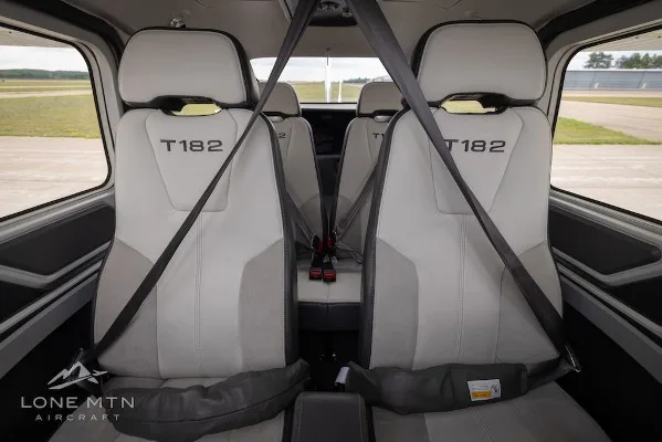 Cabin interior of a 2024 Cessna T182T.