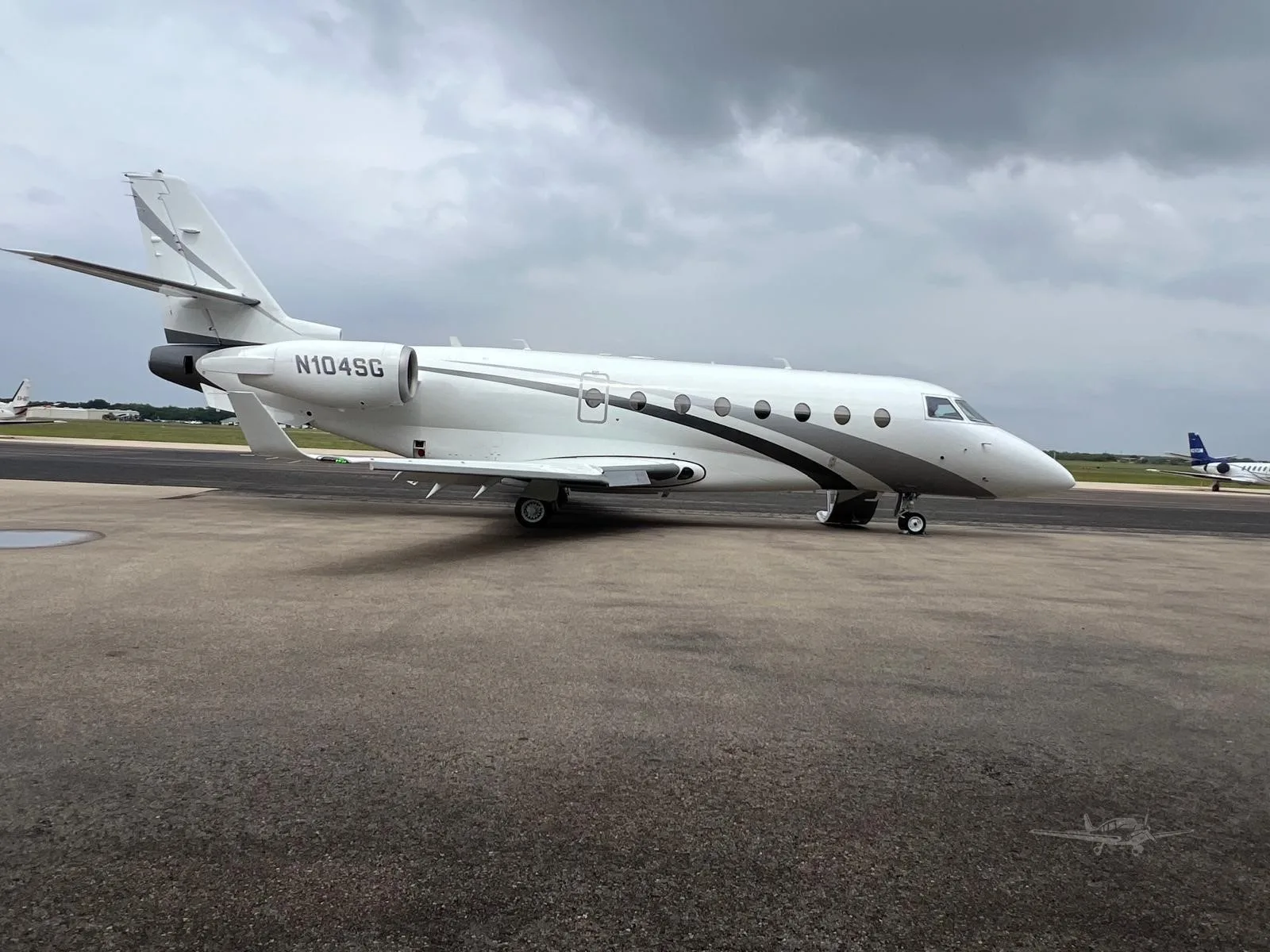Exterior view of a 2009 GULFSTREAM G200, N104SG.