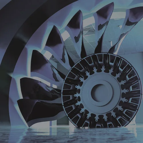 Engine detail of a Boeing B737-800.