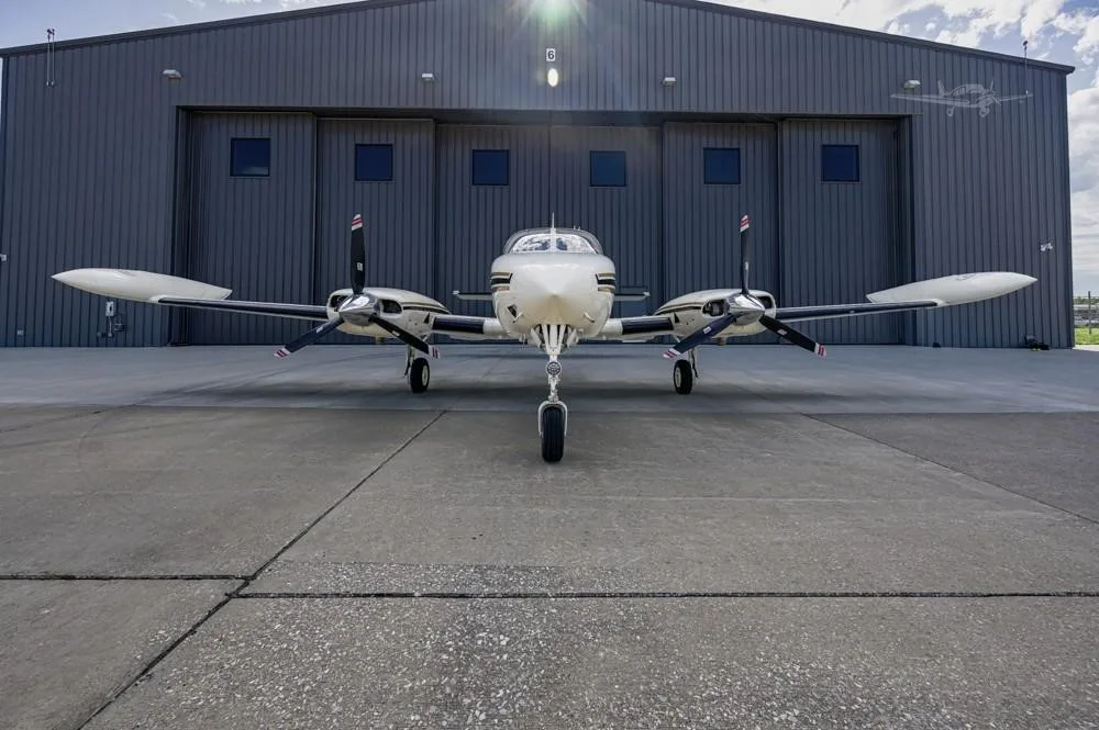 Exterior view of a 1977 CESSNA 340A, N32V.