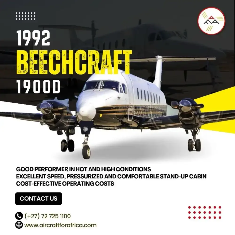Marketing image of a 1992 Beechcraft 1900D Airliner.