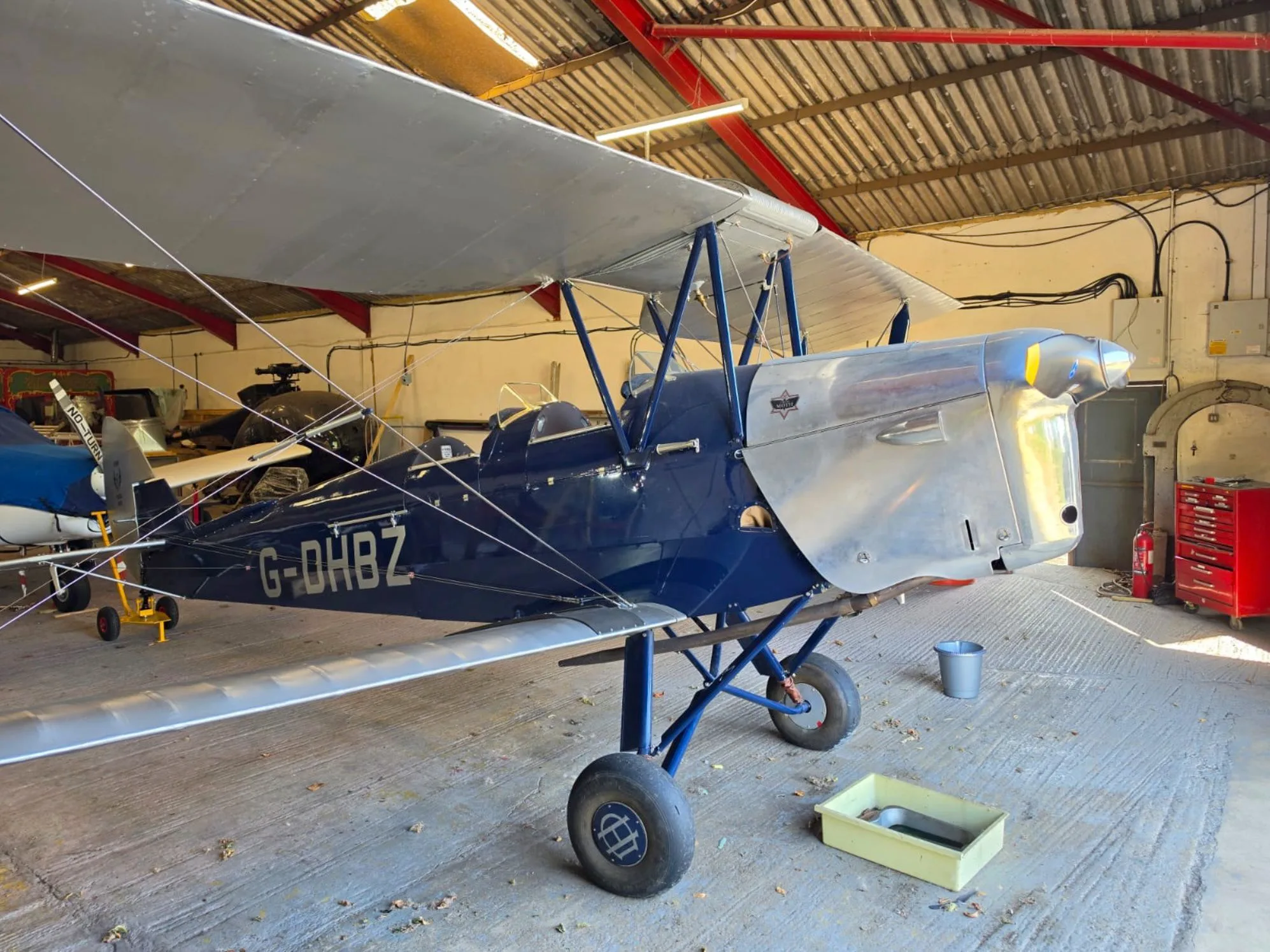 Exterior view of a 1944 de Havilland DH-82A Tiger Moth.