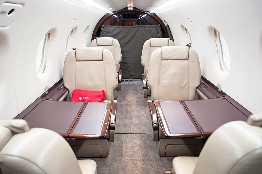 Cabin interior of a 2011 Pilatus PC-12 NG - SN 1266.
