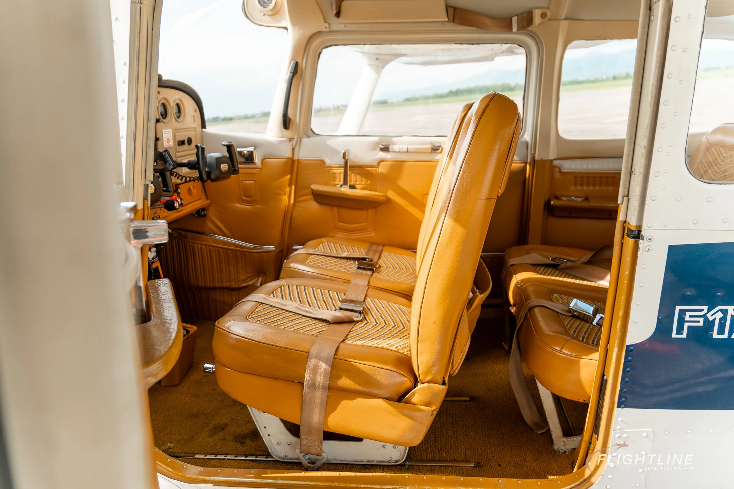 Cabin interior of a 1977 Cessna F172N.