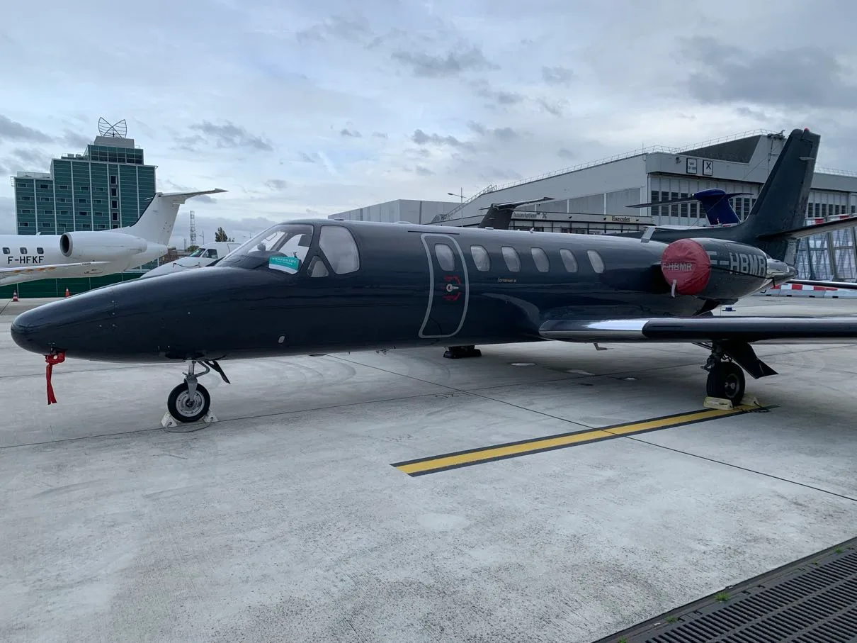 Exterior view of a 1993 Cessna Citation II.