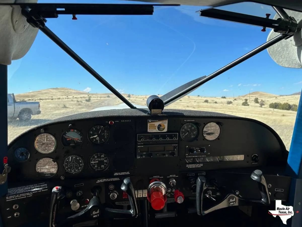 Cockpit and instrument panel of a 1994 Maule MX-7-180A.
