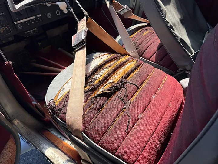 Cabin interior of a 1959 Cessna 172.