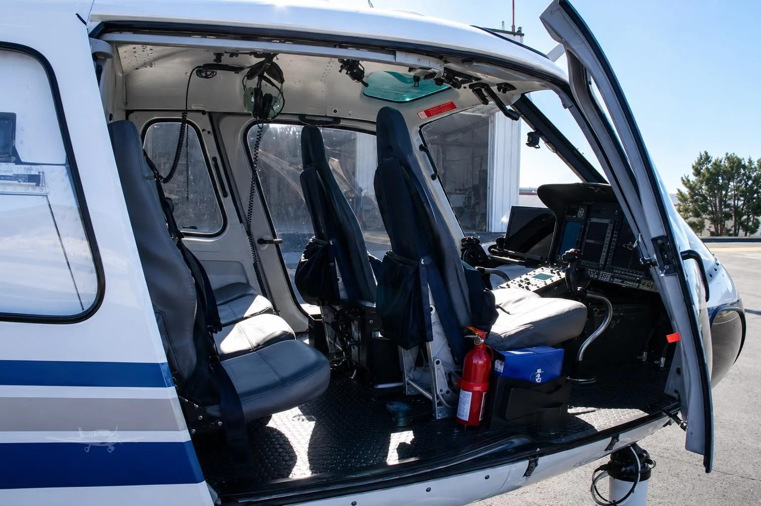 Cockpit and instrument panel of a 2014 AIRBUS H125.