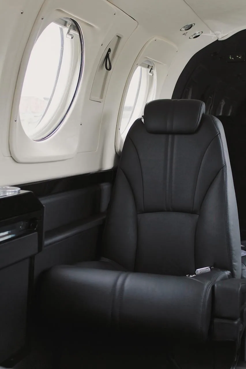 Cabin interior of a 1997 BEECHCRAFT KING AIR C90B.