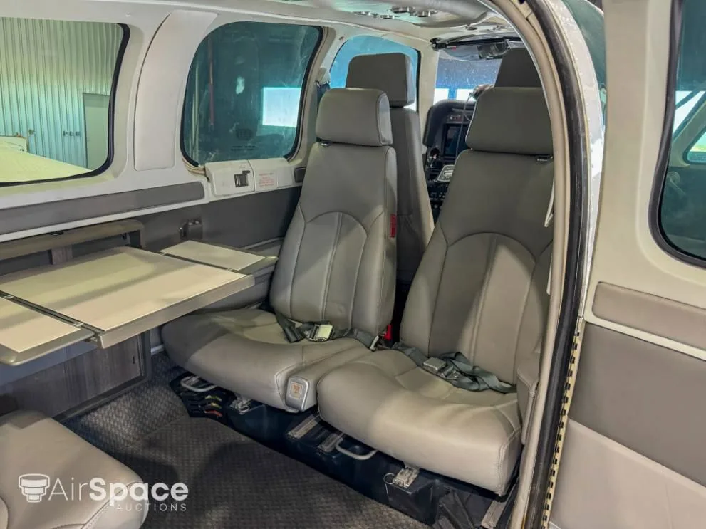 Cabin interior of a 1984 Beechcraft B36TC Bonanza.