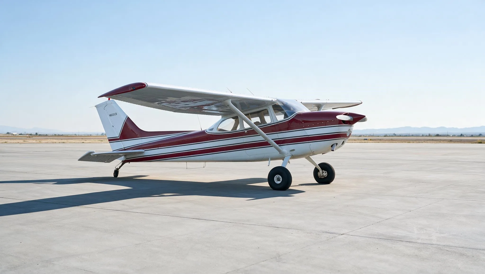 Exterior view of a 1976 CESSNA 172N SKYHAWK, N833CB.