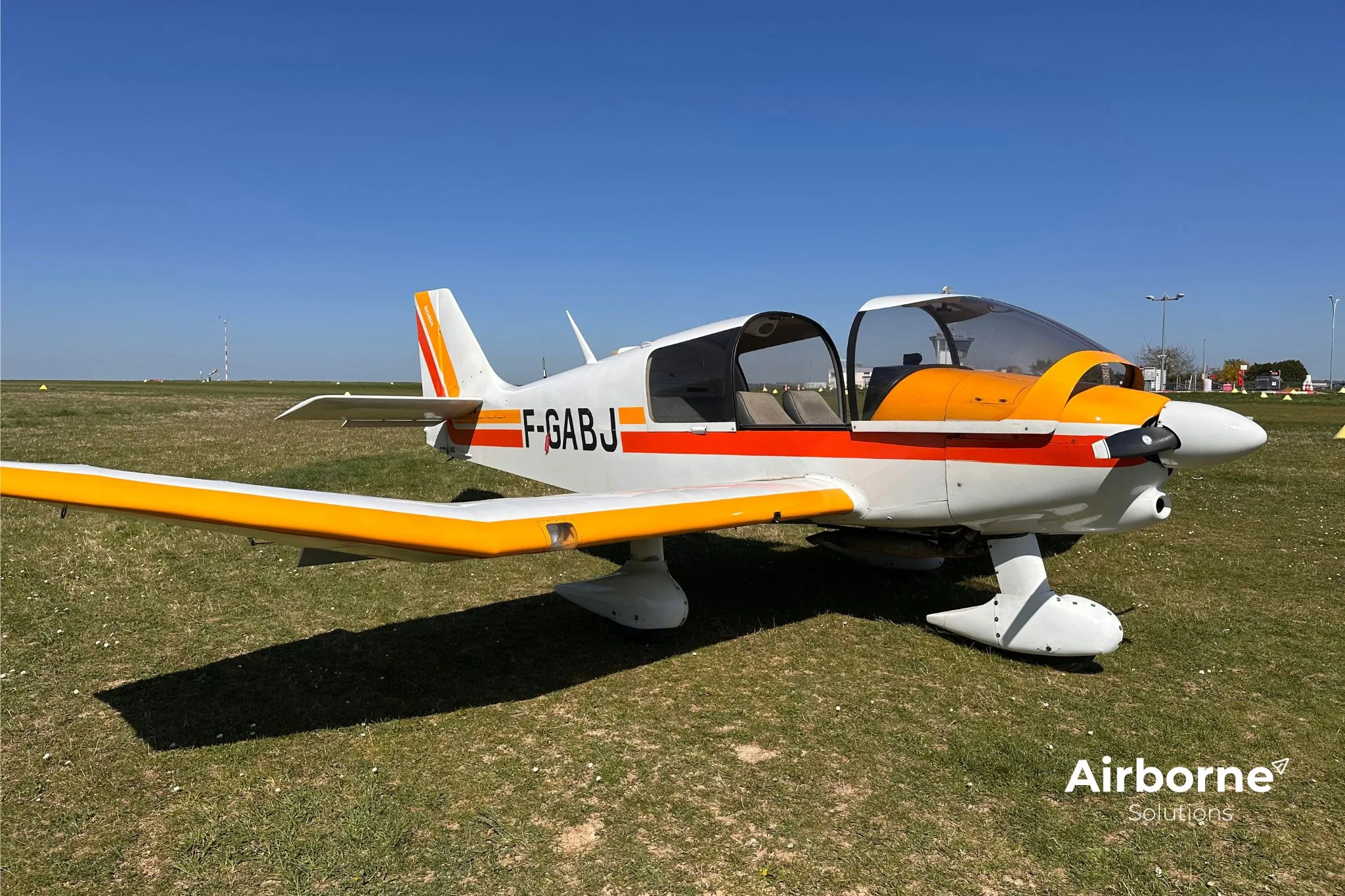 Exterior view of a 1970 Robin DR-400 108 Dauphin 80 2+2.
