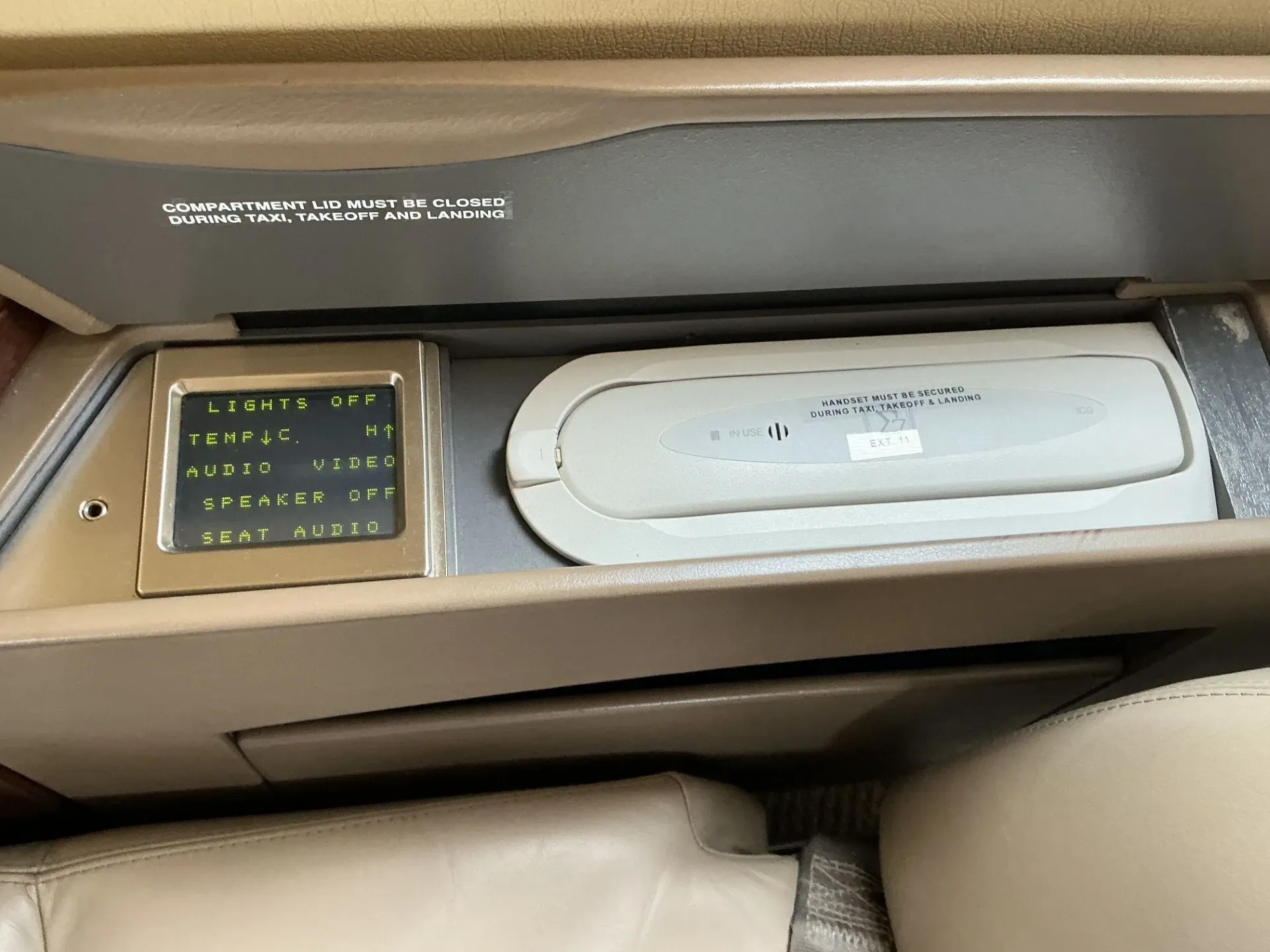 Cabin interior of a 2007 Learjet 45.