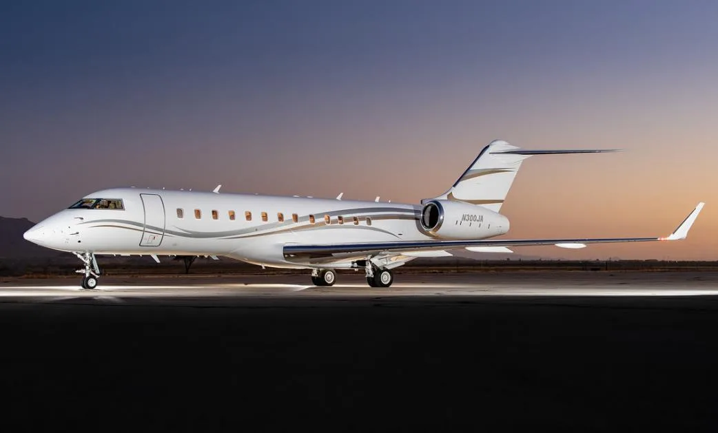 Exterior view of a Bombardier Global Express.