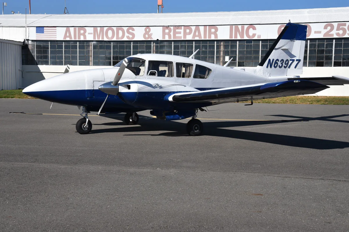Cockpit and instrument panel of a 1978 Piper Aztec F.