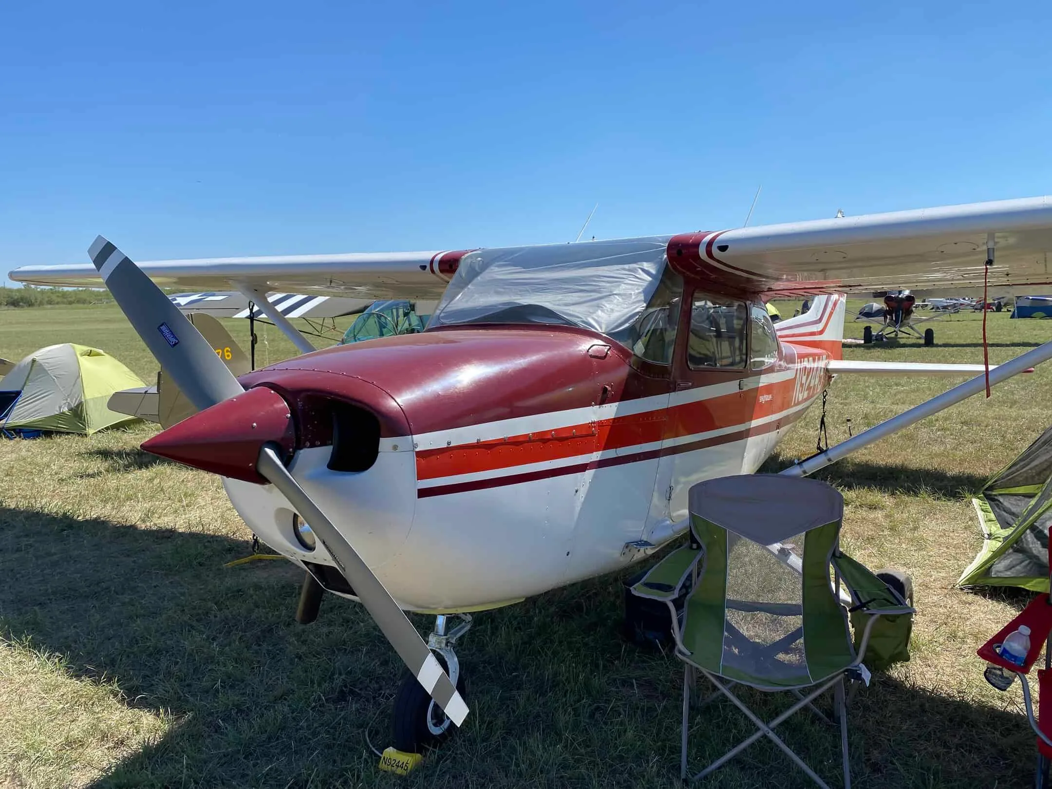 Exterior view of a 1973 Cessna 172M SuperHawk.