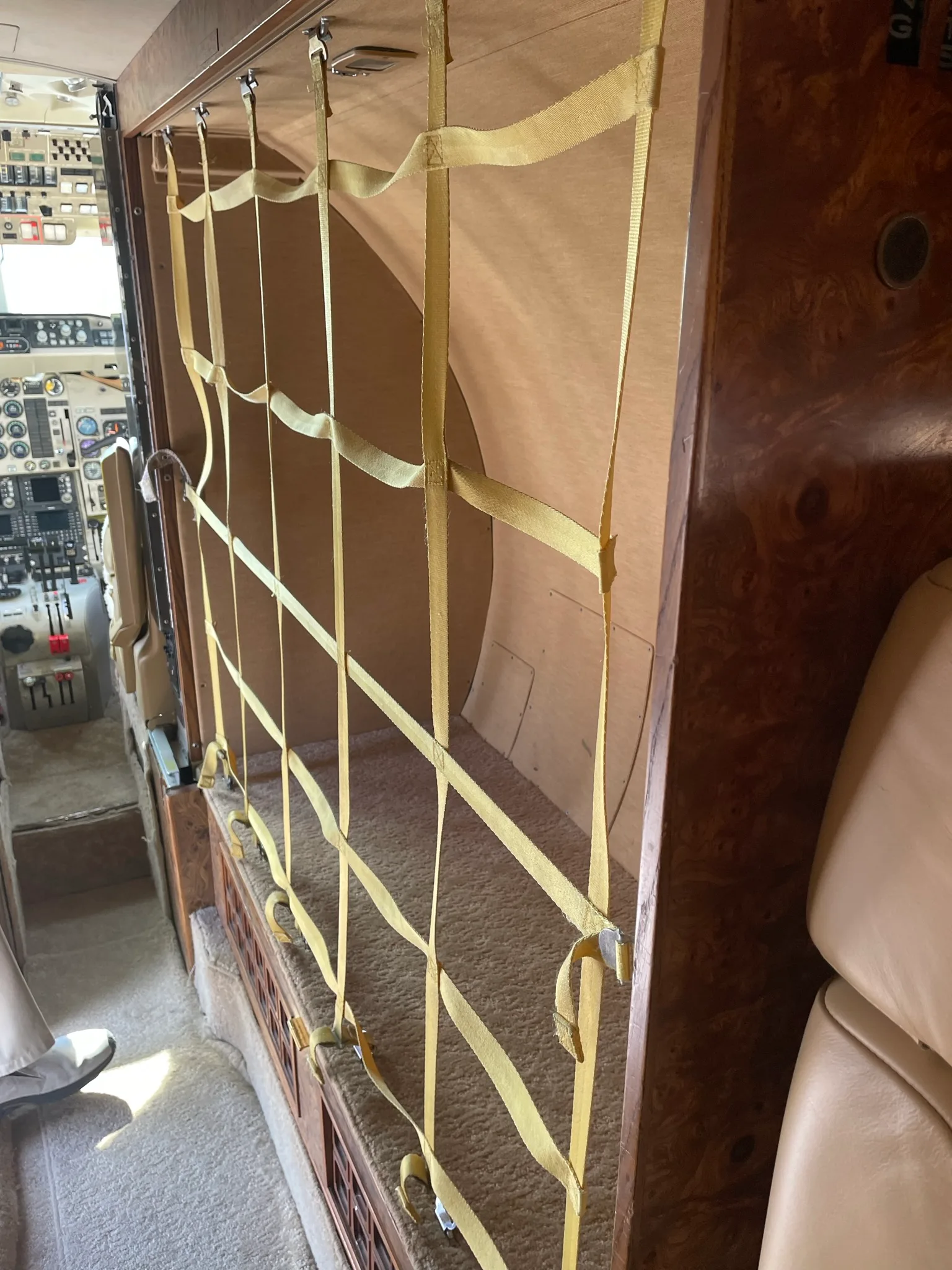 Cabin interior of a 1978 Hawker 125-700A.