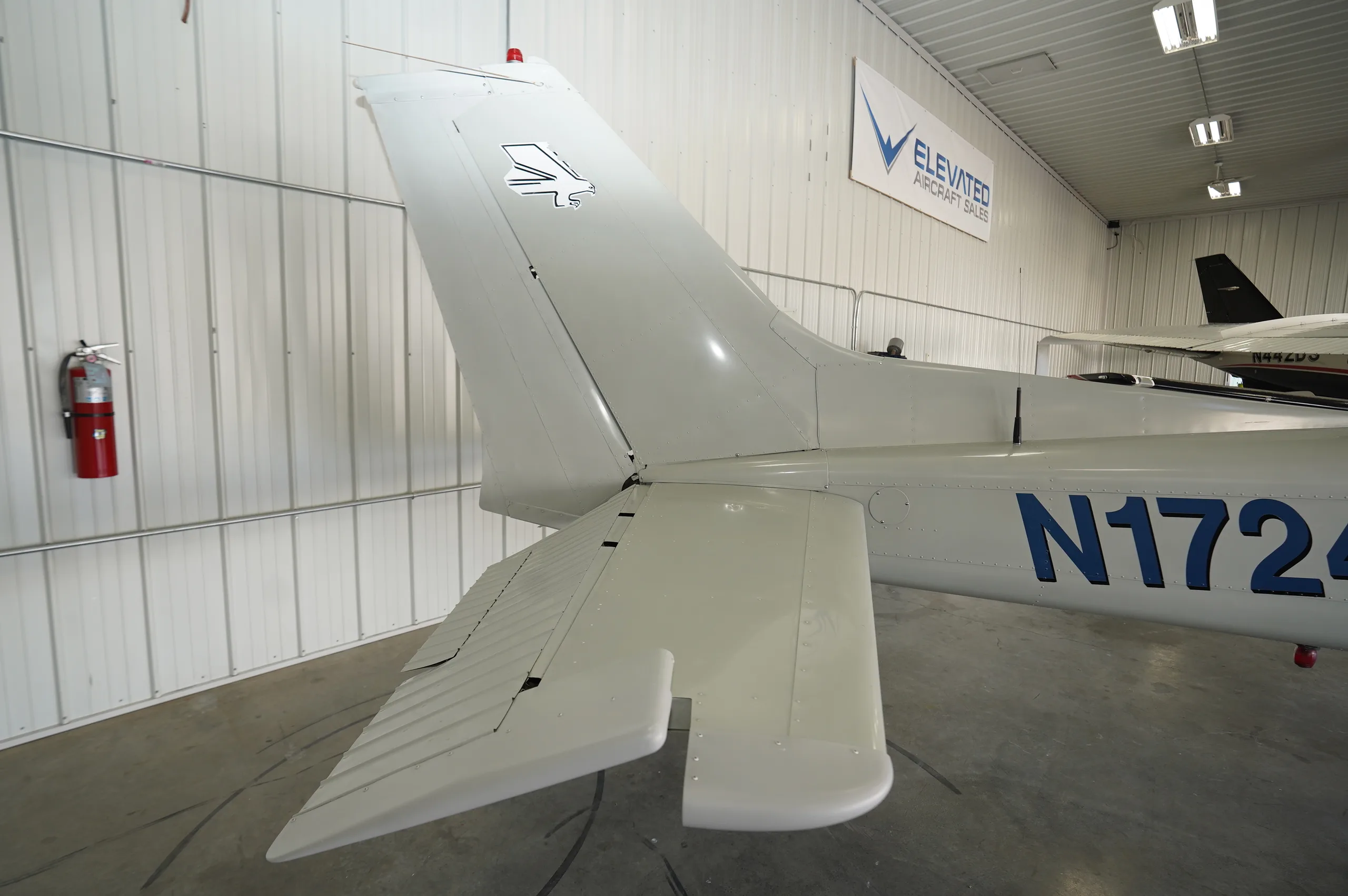 Exterior view of a 1971 Cessna O-320-E2D, N1724K.