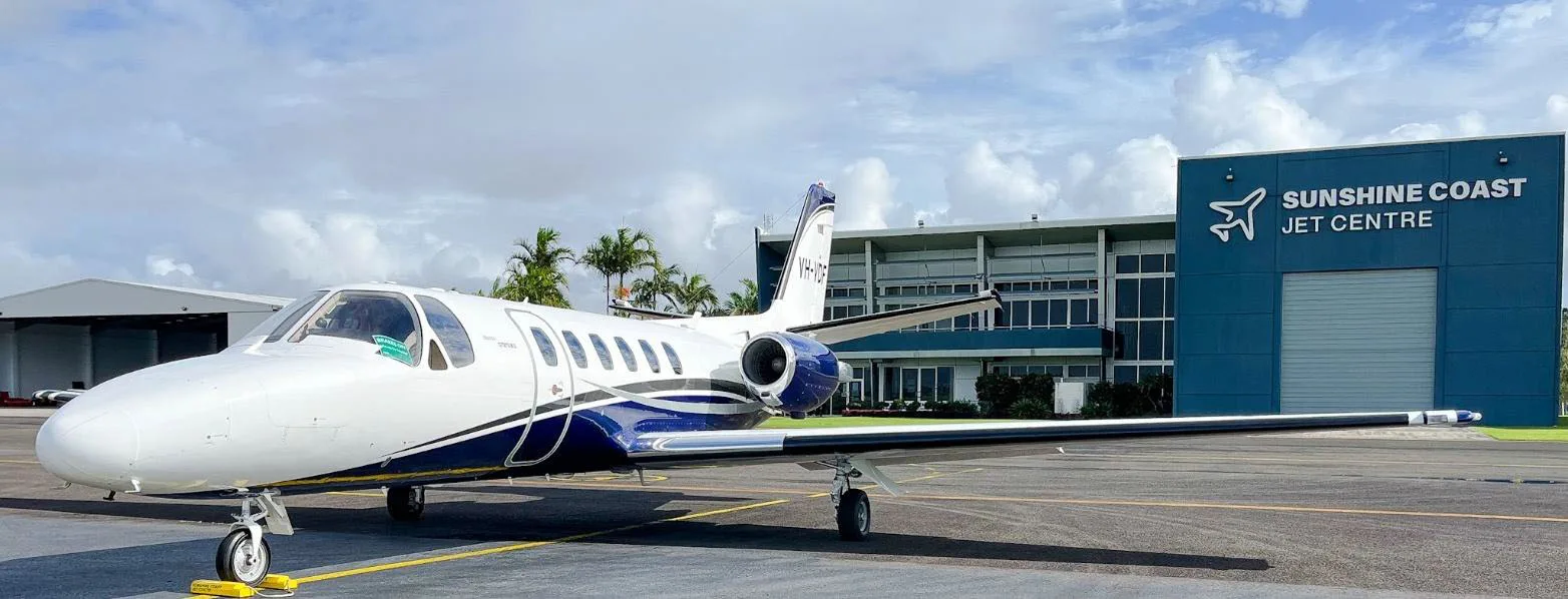 Exterior view of a 1990 Cessna Citation II, VH-VDF.