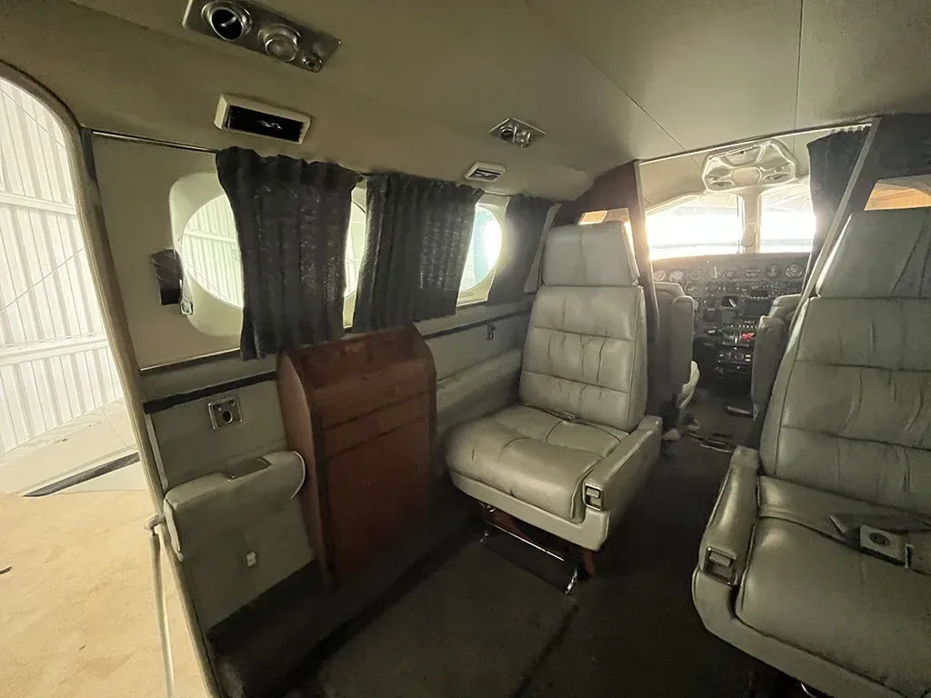 Cabin interior of a 1978 Cessna.