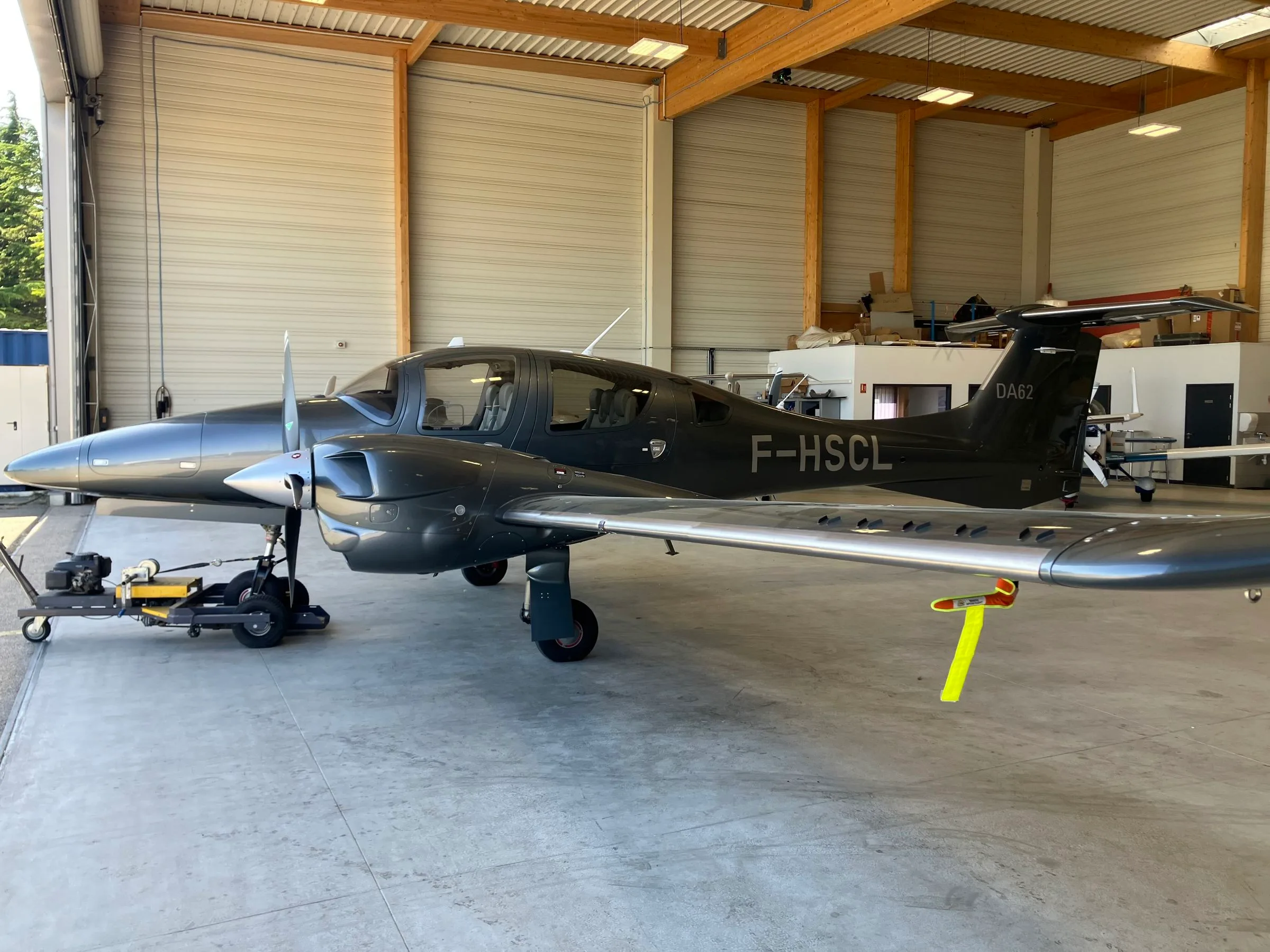 Exterior view of a 2021 Diamond DA62, F-HSCL.