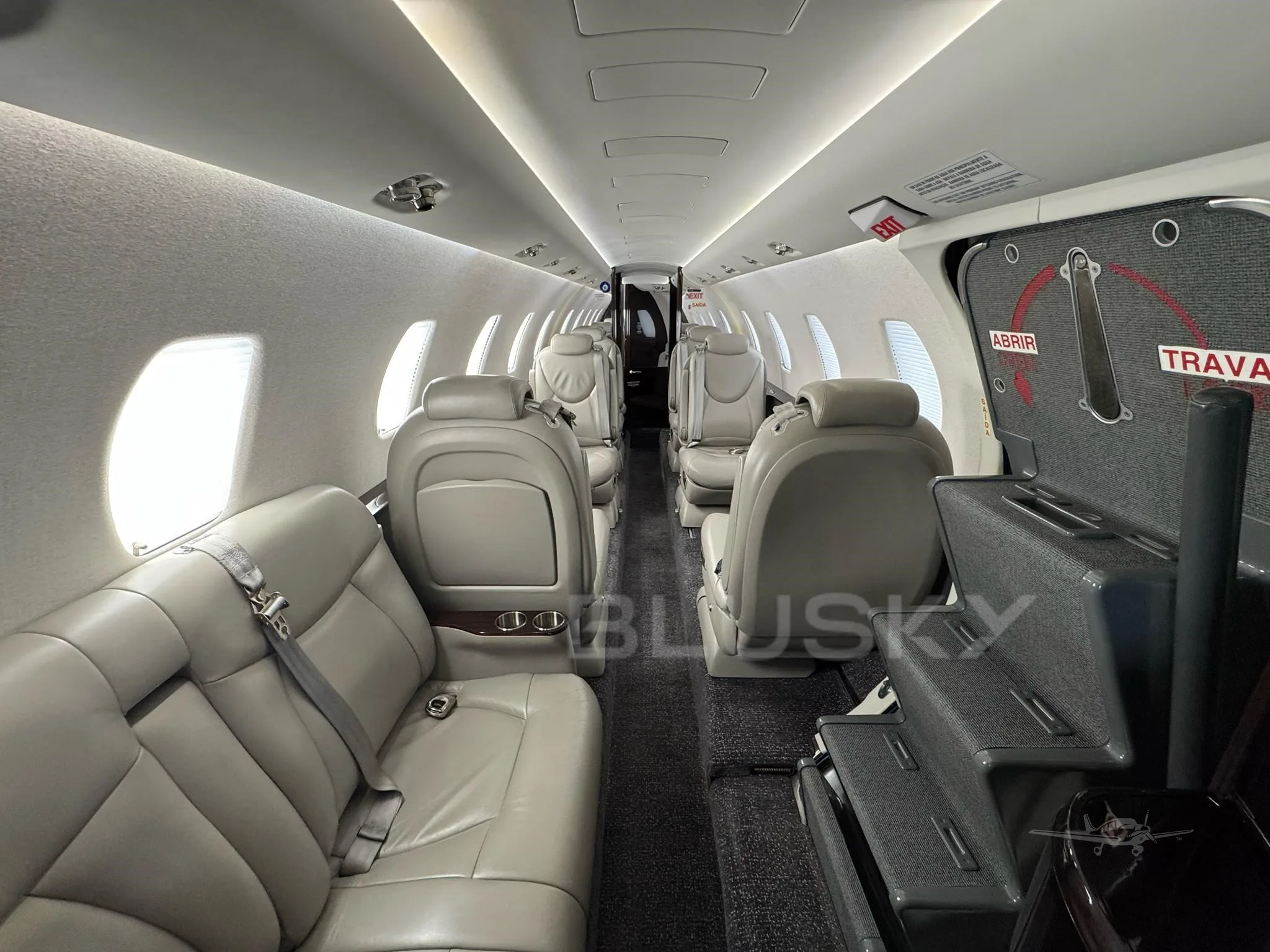 Cabin interior of a 2021 CESSNA CITATION XLS+.